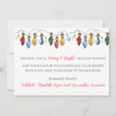 Vrolijk en helder kerstlicht vakantie Kaart (Voorkant)