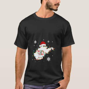 Vrolijk en helder kerstlicht Xmas West Virgin T-shirt