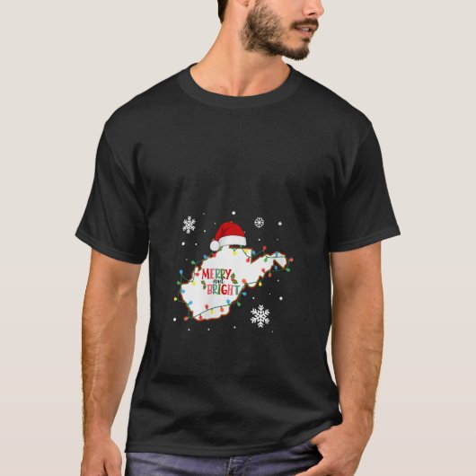Vrolijk en helder kerstlicht Xmas West Virgin T-shirt (Voorkant)