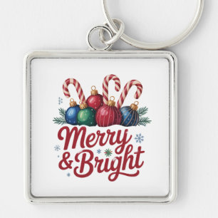 Vrolijk en helder kerstmagie sleutelhanger