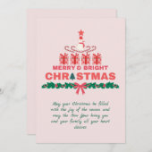 Vrolijk en helder Kerstmis 2023 Elegant Kleurrijk Kaart (Voorkant / Achterkant)