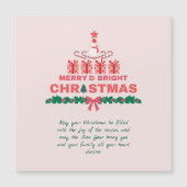 Vrolijk en helder Kerstmis 2023 Elegant Rood Roze (Voorkant)