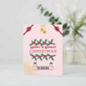 Vrolijk en helder Kerstmis 2023 Feestdagenkaart (Staand voorkant)