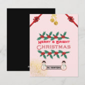 Vrolijk en helder Kerstmis 2023 Feestdagenkaart (Voorkant / Achterkant)