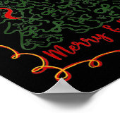 Vrolijk en helder Kerstmis Coquette Boom Meisje Poster (Hoek)