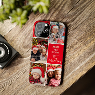 Vrolijk en helder Kerstmis Custom Photo Collage Case-Mate iPhone Case