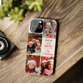 Vrolijk en helder Kerstmis Custom Photo Collage Case-Mate iPhone Case