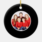 Vrolijk en helder, Kerstmis Foto Keramisch Ornament (Achterkant)