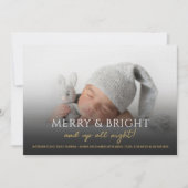 Vrolijk en helder Kerstmis geboorte aankondiging (Voorkant)