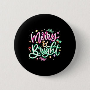 Vrolijk en helder Kerstmis Grappig Familie Chris Ronde Button 5,7 Cm