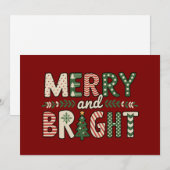 Vrolijk en helder Kerstmis Grappige sneeuwvlok vak Feestdagenkaart (Voorkant / Achterkant)