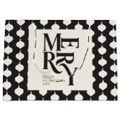 Vrolijk en helder  kerstmis groot cadeauzakje (Voorkant)