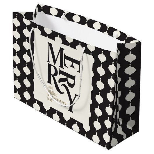 Vrolijk en helder  kerstmis groot cadeauzakje (Achterkant Gekanteld)