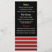 Vrolijk en helder, Kerstmis Menu (Achterkant)