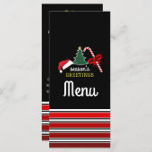 Vrolijk en helder, Kerstmis Menu (Voorkant / Achterkant)