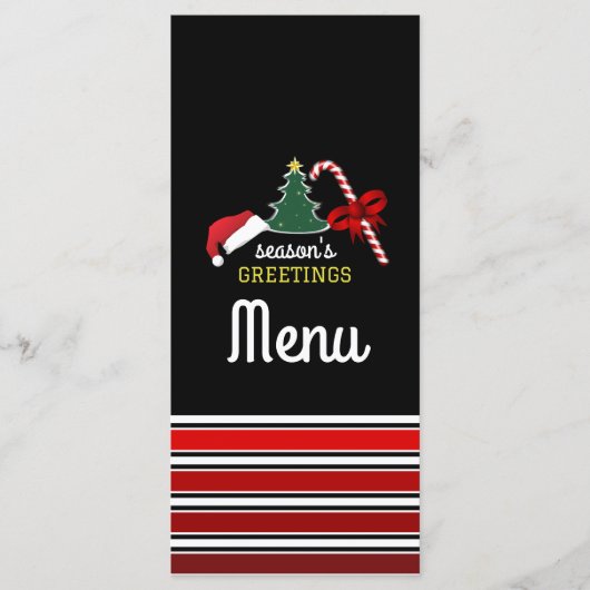 Vrolijk en helder, Kerstmis Menu (Voorkant)