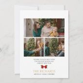 Vrolijk en helder Kerstmis Minimal Photo Card Kaart (Achterkant)