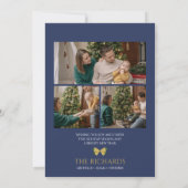 Vrolijk en helder Kerstmis Minimal Photo Card Kaart (Achterkant)