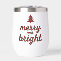 Vrolijk en helder Kerstmis typografie tartan