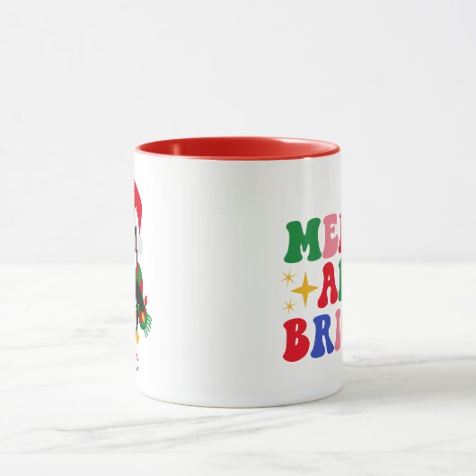 Vrolijk en helder kerstpinguïn mok (Midden)