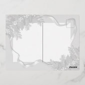 Vrolijk en helder kerstrood blauw folie feestdagen briefkaart (Achterkant)