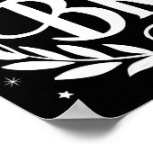 Vrolijk en helder kerstschoolbord Poster (Hoek)