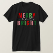 Vrolijk en helder kerstShirt T-shirt (Design voorkant)