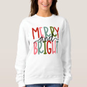 Vrolijk en helder kerstsweatshirt Vrouwen Winter Trui (Voorkant)