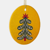 Vrolijk en helder kerstthema keramisch ornament (Rechts)