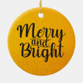 Vrolijk en helder kerstthema keramisch ornament (Achterkant)