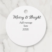 Vrolijk en helder kerstvakantie en berichtjaar bedankjes labels (Achterkant)