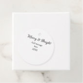 Vrolijk en helder kerstvakantie en berichtjaar bedankjes labels (In situ)