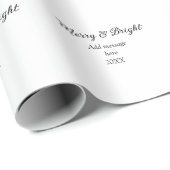 Vrolijk en helder kerstvakantie en berichtjaar cadeaupapier (Rol Hoek)