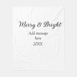 Vrolijk en helder kerstvakantie en berichtjaar fleece deken