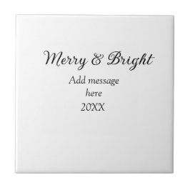 Vrolijk en helder kerstvakantie en berichtjaar tegeltje