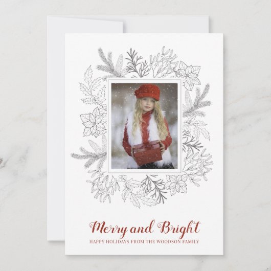 Vrolijk en helder kerstvakantie foto (Voorkant)