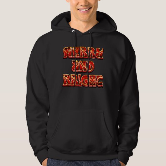 Vrolijk en helder - Kerstwoordspeling Hoodie (Voorkant)