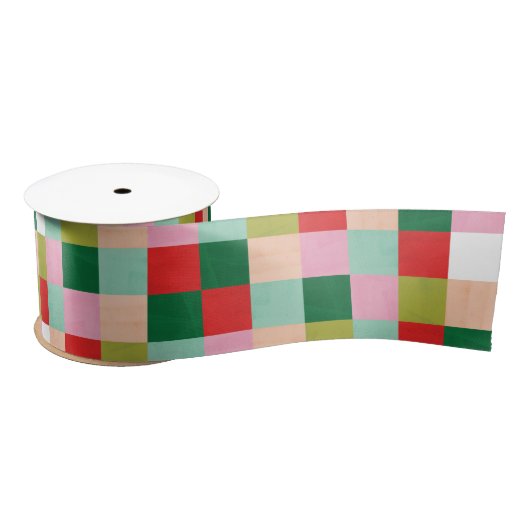 Vrolijk en helder kleurenblokken lint (Spoel)