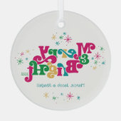  vrolijk en helder kleurrijk glas ornament (Achterkant)