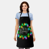 Vrolijk en helder kleurrijk Holiday Lights Schort (Gedragen)