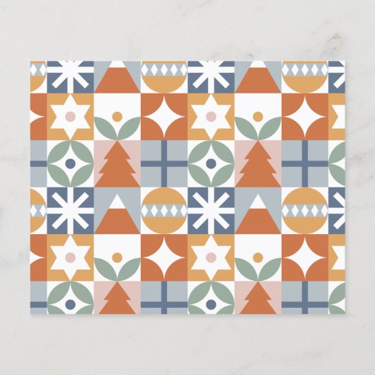 Vrolijk en helder kleurrijk kerstfotobudget (Achterkant)