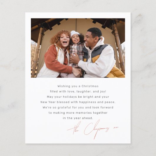 Vrolijk en helder kleurrijk kerstfotobudget (Achterkant)