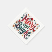 Vrolijk en helder kleurrijke feestelijke retrotypo servet (Hoek)