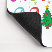Vrolijk en helder kleurrijke kerstboom feestelijk muismat (Hoek)