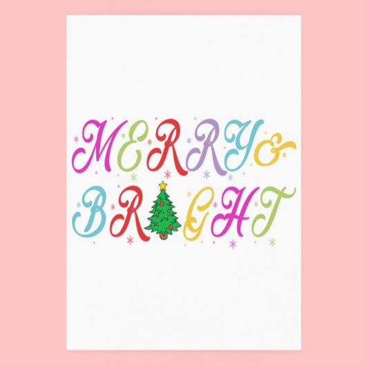 Vrolijk en helder kleurrijke kerstboom feestelijk perfect poster