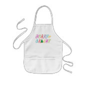 Vrolijk en helder kleurrijke kerstboom kinder schort (Voorkant)