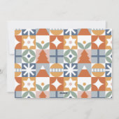 Vrolijk en helder kleurrijke moderne kerstfoto feestdagenkaart (Achterkant)