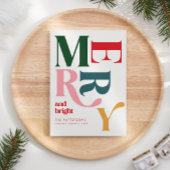 Vrolijk en helder kleurrijke retro kerst feestdagenkaart