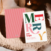 Vrolijk en helder kleurrijke retro kerst feestdagenkaart