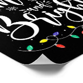 Vrolijk en helder licht rood kerstmuts Xmas famili Poster (Hoek)